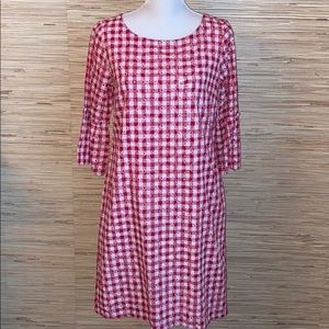 Melrose 8 P red & white checked nwt picnic dress